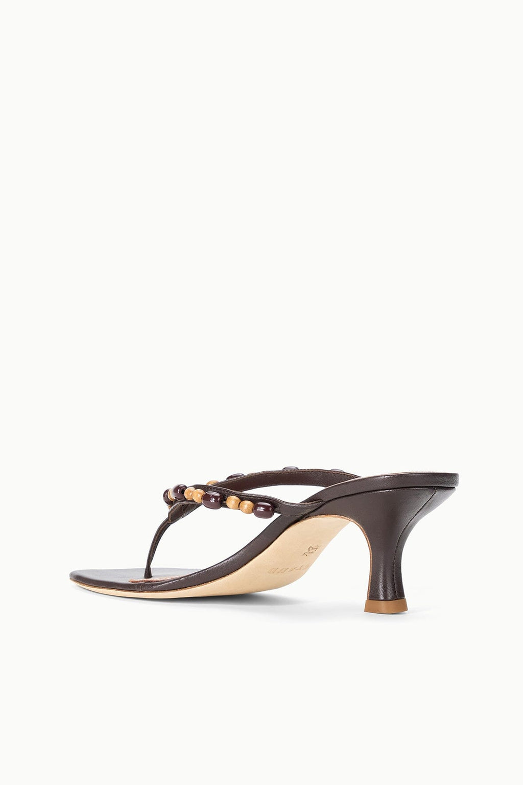 FREJA KITTEN HEEL | WOOD BEADS