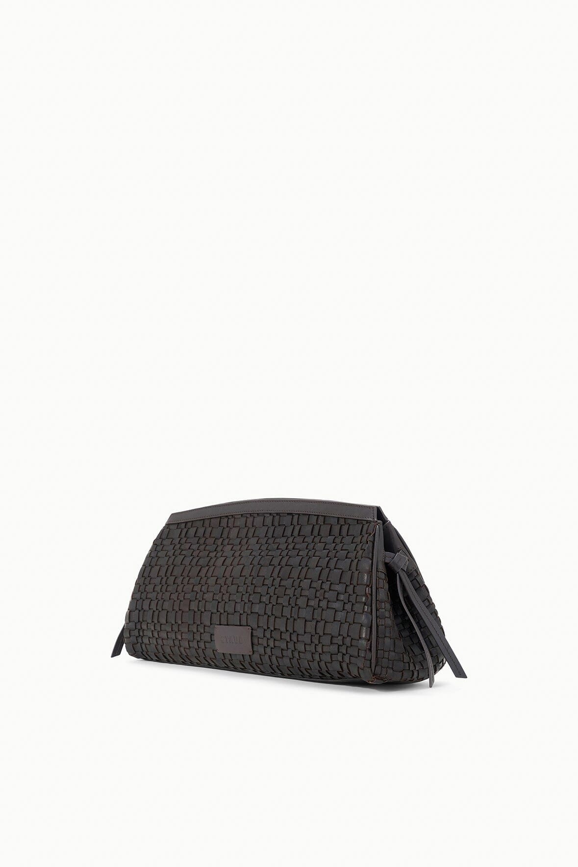 MAUDE SOFT CLUTCH | ESPRESSO WOVEN LEATHER