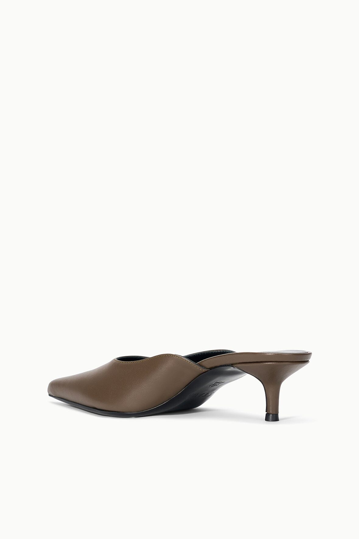 SEBASTIAN KITTEN HEEL MULE | TRUFFLE