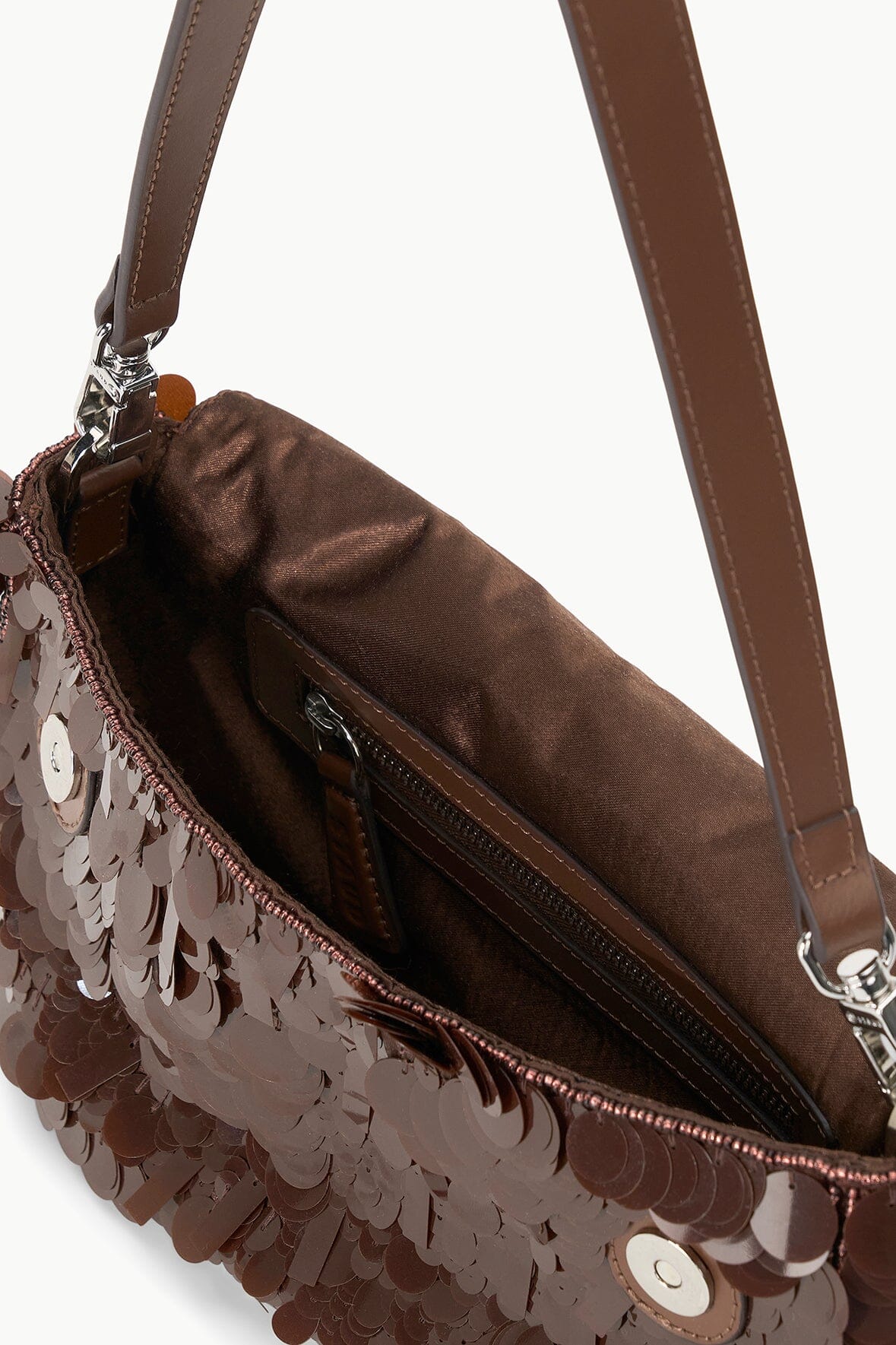 TIMMY SHOULDER BAG | CACAO SEQUINS